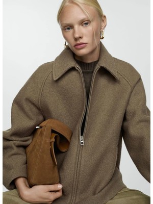 Mango Cepli Yün Ceket