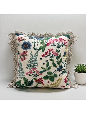 Püsküllü Kırlent Kılıfı