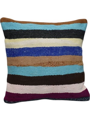 Kilim Antik El Dokuma Kilim Kırlent Yastık Kılıfı 0219 - Yeni - Çok Renkli