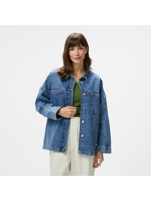 Nautica Kadın Lacivert Oversize Fit Gömlek 55W084T.93T