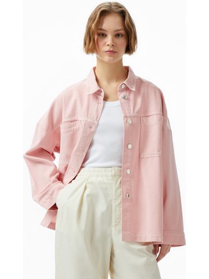 Nautica Kadın Pembe Oversize Fit Gömlek 55W084T.6EE