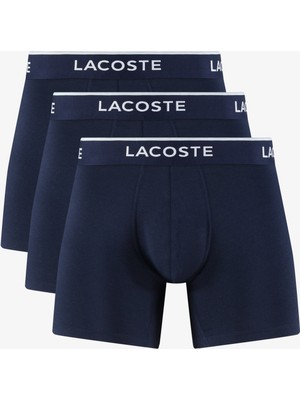 Lacoste Erkek 3'lü Lacivert Boxer 6H2501 166
