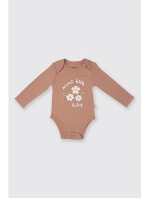 Panço Kız Bebek Gül Uzun Kollu Body