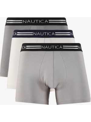 Nautica Erkek Gri Standart Fit 3'lü Boxer