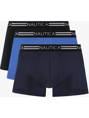 Nautica Erkek Mavi Standart Fit 3'lü Boxer