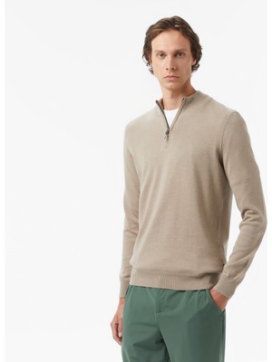 Nautica Erkek Bej Classic Fit Kazak S57104T.1FS