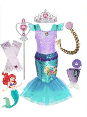 3b Kids Deniz Kızı Çocuk Kostüm Balo Elbise Takımı