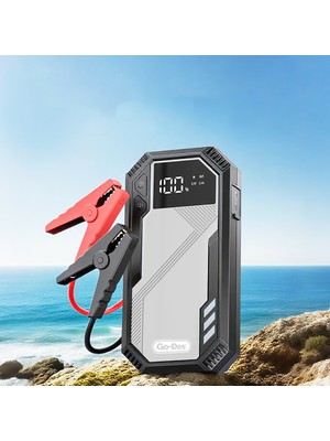 Go-Des Go Des GD-B635 LED Işıklı Araç Akü Acil Durum Takviye Güç Kaynağı 12V Siyah