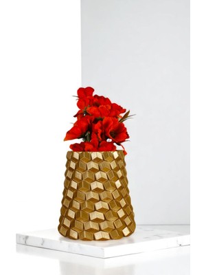 Evene Vazo Küçük Vazo Masa Üstü Vazo Ev Dekorasyon Vazo Siyah Renk Model 84