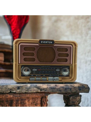 Skygo Nostaljik Görünümlü USB SD AUX Bluetooth Destekli Şarjlı Radyo RT-671