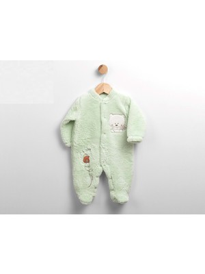 Atabay Im Goıng Nakışlı Peluş Tulum - Fıstık Yeşili - 1 - 3 Ay Fıstık Yeşili