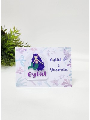 Happy Mountains Isme Özel Kişiye Özel Denizkızı Pleksi Doğum Günü Magnet Bebek Magnet Bebek Hediyelik 20 Adet