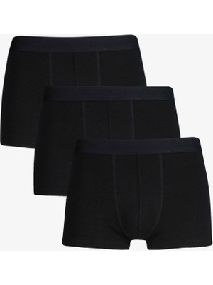 Gant Erkek Siyah Slim Fit 3'lü Logolu Boxer
