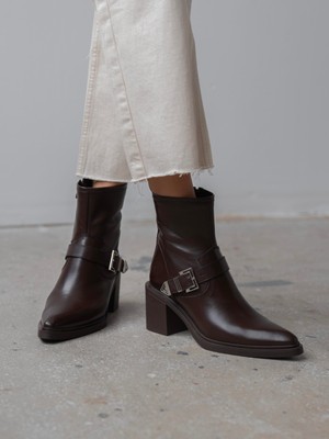 Ece'nin Butiği Pulina Kahve Deri Hakiki Deri Kadın Bot