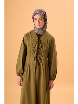 Silk Home İnce Pamuk Soft Eşarp Çimen Yeşili Patina Turuncu Gri Desenli Kaymaz Dokulu Tok Duruşlu 90x90