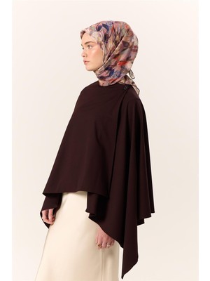 Silk Home İnce Pamuk Soft Eşarp Turuncu-Pembe Desenli Kaymaz Dokulu Tok Duruşlu 90x90