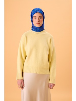 Silk Home İnce Pamuk Soft Eşarp Saks-Lacivert-Patina-Mint-Fuşya Desenli Nefes Alan Kaymaz Dokulu 90x90