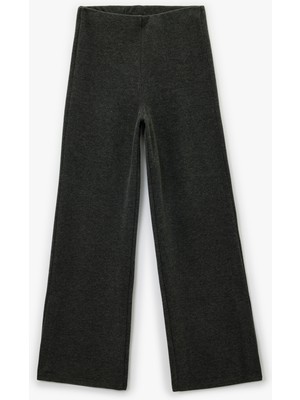 Koton Standart Bel Düz Bol Paça Pantolon
