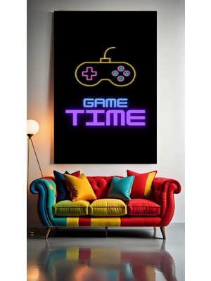 Oyuncu Odası Için Neon Tonlarda Tablo 3 Ev Duvar Salon Güzellik Salonu Ofis Dükkan Dekarasyon Kanvas Tablo