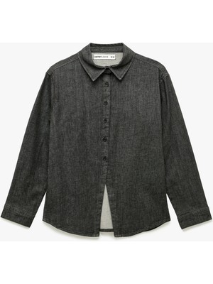 Koton Regular Fit Uzun Kollu Düğmeli Denim Gömlek