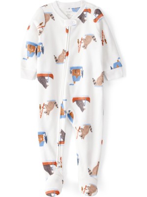 Carter's Erkek Çocuk Ekru Polar Tulum