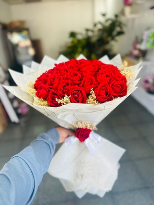 41Lİ Gül Buketi Çikolata Isteme Çiçeği Seti