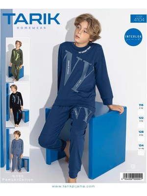 bebexy N Y Yazılı Erkek  Pijama Takımı Lacivert