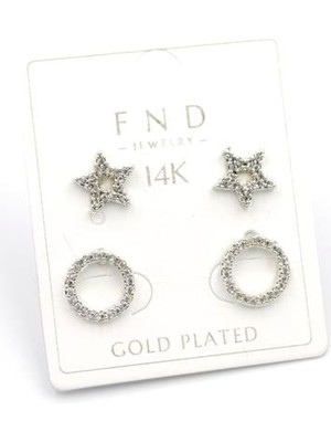 Royaleks Çoklu Yıldız Küpe - Gümüş