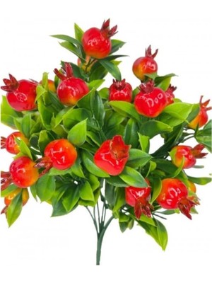 Yasima Yapay Küçük Nar Ağacı Saksı Vazo Dekor Mutfak Bereket Süsü