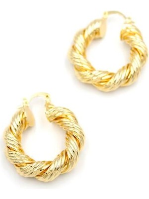 Royaleks Burgu Halka Küpe - Altın