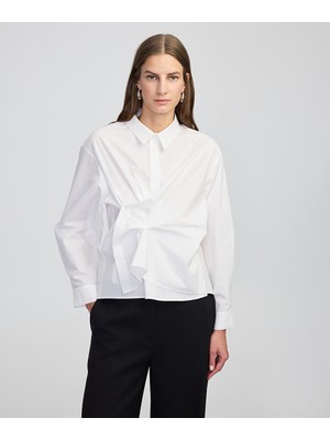 İpekyol Asimetrik poplin gömlek IW6250025124002