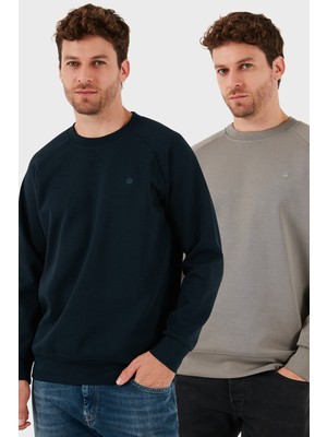 Buratti Streç Pamuklu Relaxed Fit Bisiklet Yaka 2'li Paket Sweat Erkek Sweat 5901210S2