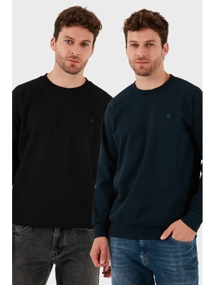 Buratti Streç Pamuklu Relaxed Fit Bisiklet Yaka 2'li Paket Sweat Erkek Sweat 5901210S2