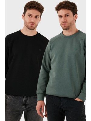 Buratti Streç Pamuklu Relaxed Fit Bisiklet Yaka 2'li Paket Sweat Erkek Sweat 5901210S2