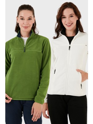 Lela Slim Fit Yumuşak Dokulu Anti-Pilling Tüylenme Yapmayan 2'li Paket Polar Bayan Polar 590700200S2