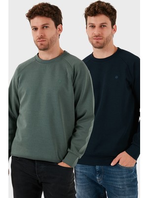 Buratti Streç Pamuklu Relaxed Fit Bisiklet Yaka 2'li Paket Sweat Erkek Sweat 5901210S2