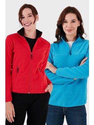 Lela Slim Fit Yumuşak Dokulu Anti-Pilling Tüylenme Yapmayan 2'li Paket Polar Bayan Polar 590700200S2