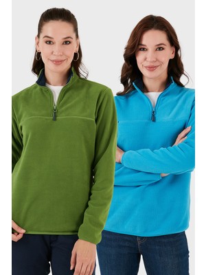 Lela Slim Fit Yumuşak Dokulu Anti-Pilling Tüylenme Yapmayan 2'li Paket Polar Bayan Polar 5907000S2