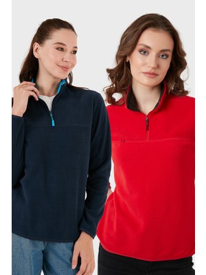 Lela Slim Fit Yumuşak Dokulu Anti-Pilling Tüylenme Yapmayan 2'li Paket Polar Bayan Polar 5907000S2