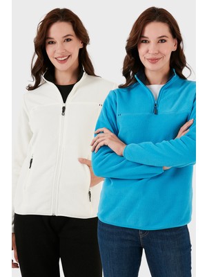 Lela Slim Fit Yumuşak Dokulu Anti-Pilling Tüylenme Yapmayan 2'li Paket Polar Bayan Polar 590700200S2