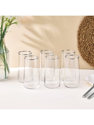 Sandro Moreno Dolce Vita 6'lı Meşrubat Bardağı Platin 540 cc