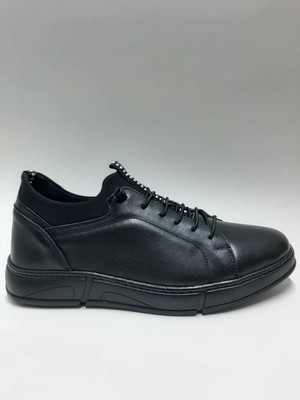 Güneydere Hakiki Deri Kauçuk Tabanlı Günlük Siyah Renk Kışlık Erkek Ayakkabı C-98250256GDERE