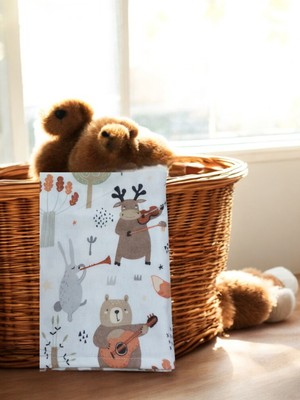 Mrvhome Woodland Çok Amaçlı Bebek Battaniyesi, Pazen Battaniye ,Kundak Flanel Puset Örtüsü