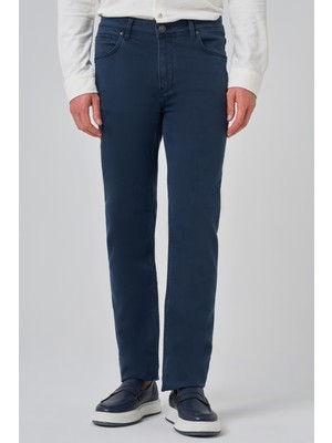 Morven  Erkek Lacivert Denim 5 Cep Dynamic Fit Jean Kot Pantolon