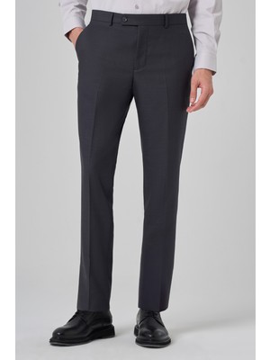 Morven  Erkek Antrasit Klasik Slim Fit Dar Kesim Pantolon