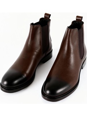 Giesto Klasik Deri Kahverengi Bot