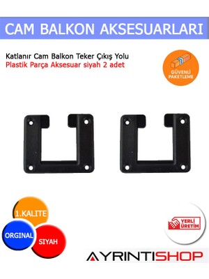 AYRINTISHOP Cam Balkon Teker Çıkış Plastik Aparat Yedek Parça 2 adet