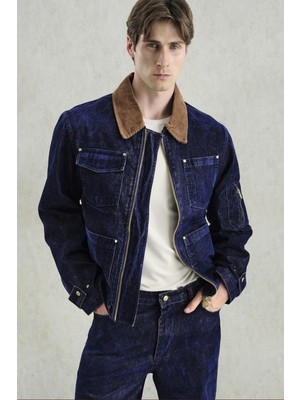 Giesto Gold Detaylı Lacivert Ceket