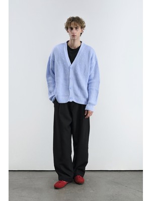 Giesto Basıc Dokulu Mavi Hırka