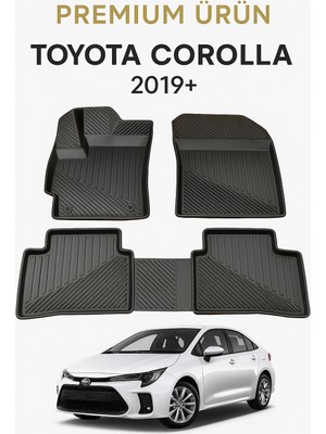 Black Gold Toyota Corolla 2019+ Uyumlu 3D Oto Paspas Premium